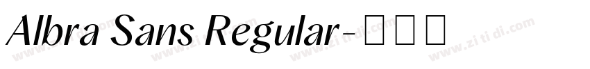 Albra Sans Regular字体转换